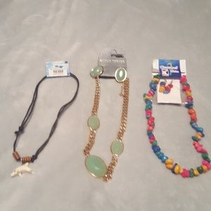 Jewlery set- 3 necklaces and 2 pairs of earrings